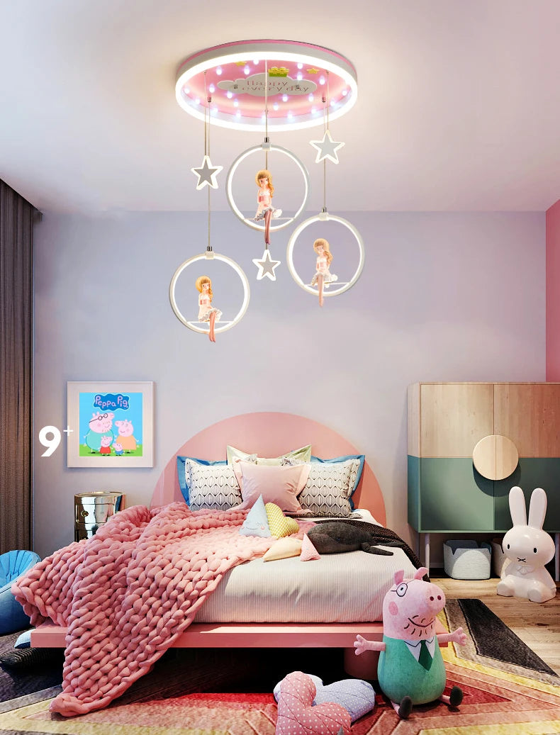 Nordic baby bedroom decor led lights for room indoor chandelier lighting chandeliers ceiling lamps for living room decoration
