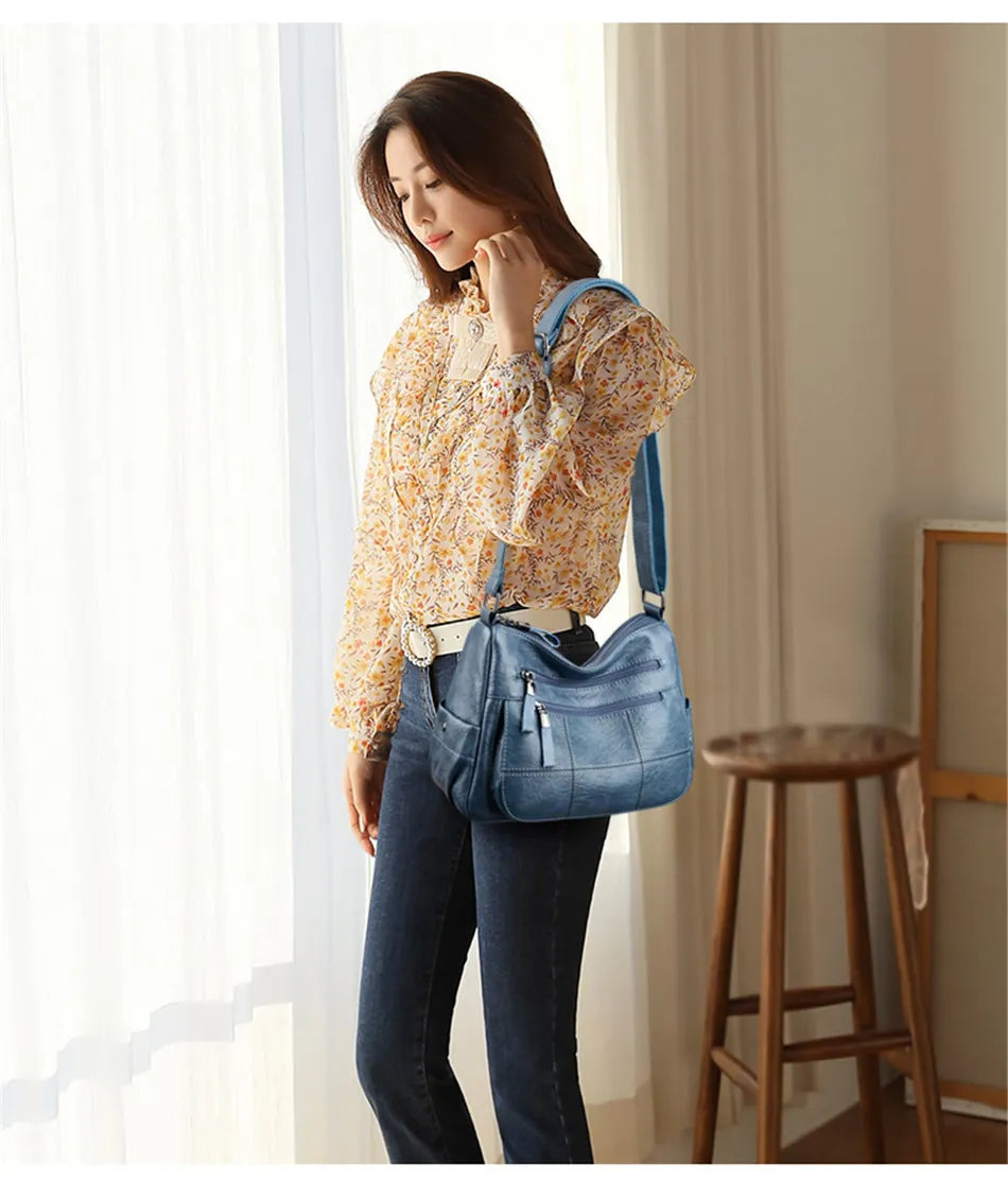 High Quality Leather Luxury Handbags Ladies Bag Designer Shoulder Crossbody Bags For Women 2024 New Bolsa Feminina Sac A Main
