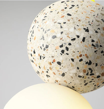 OUDELADI Cement Pendant Lights Bedroom Bedside Dining Decor Wood Glass ball Hanging Lamp Kitchen LED Lighting Luminaires