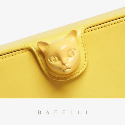 BAFELLI 2026 BAGS FOR WOMEN'S HANDBAG FASHION TREND BOXY LUXURY DESIGNER BRAND GENUINE LEATHER ORIGINAL FLAP PURSE EVENING CAT
