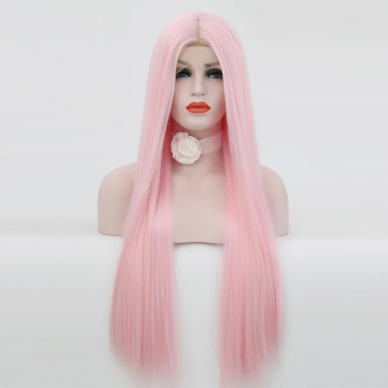 Charisma Blond Wigs Synthetic Lace Front Wig Long Silky Straight Lace Front Wig Heat Resistant Fiber Hair Cosplay Wigs For Women