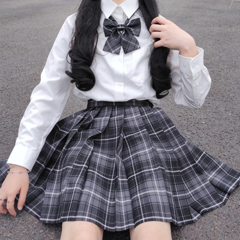 Japan Preppy Style Women's Navy Blue Coat Set Kawaii High School Class Girl Student Uniform Cute JK Blazer Clothing for Autumn
