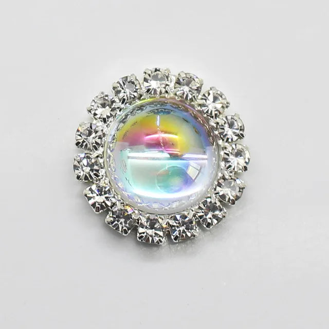 NEW Style 10pcs 15mm Glossy beads Round Diy jewelry Accessories Rhinestone Plate Wedding Invitation Clothing Accessories