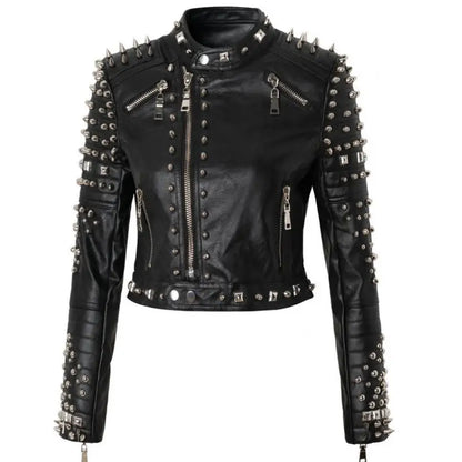 3xl women and men rivet beading pu leather jacket hit color streetstyle Graffiti outerwear letters printed leather jackets