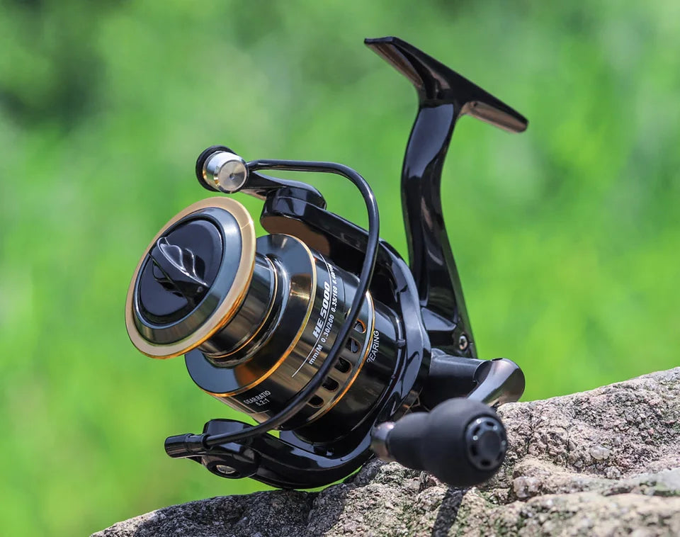 LINNHUE 2020 New Fishing Reel HE1000-7000 Max Drag 10kg Reel Fishing 5.2:1 High Speed Metal Spool Spinning Reel Saltwater Reel