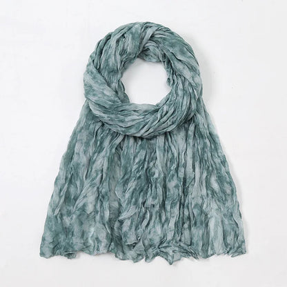 Spain Lovely Polka Floral Crinkle Viscose Shawl Scarf Lady Soft Thin Beach Wrap Pashmina Stole Bufandas Muslim Hijab 175*85Cm