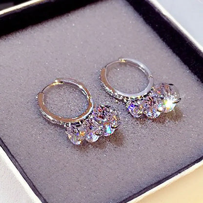 2023 New French Fashion Earring Temperament Luxury Top Quality Zircon Earrings 2021 Trend Personalized Luxury Jewelry Pendant