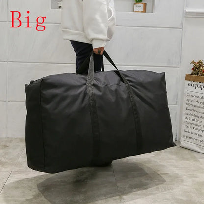 Unisex Thin Folding Luggage Bag Big Capacity Wearable Duffle Bag Casual Light Men Handbag Weekender Oxford Clothing Storage Bags