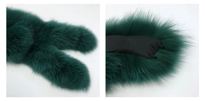 Fur Sleeve Women Fashion Luxury Real Fox Fur Coat Single Sleeve New Arrival