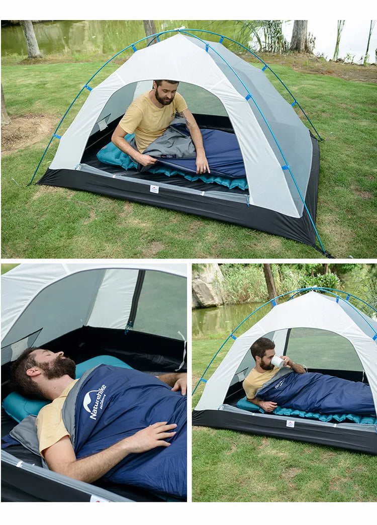 Naturehike Sleeping Bag LW180 Outdoor Ultralight Portable Waterproof Summer Sleeping Bag Envelope Cotton Camping Sleeping Bag