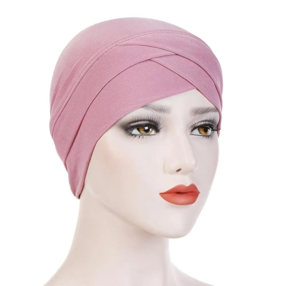 2020 Full Cover Inner Hijab Caps Muslim stretch Turban cap Islamic Underscarf Bonnet Solid Modal Under Scarf caps turbante mujer