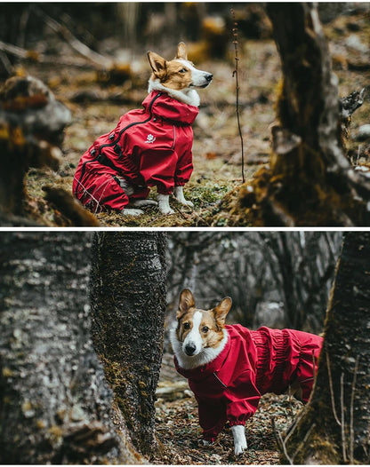Waterproof Pet Dog Outdoor Jacket Clothes Winter Warm Coat  Big Jumpsuit Reflective Raincoat For Small Medium Large Dogs