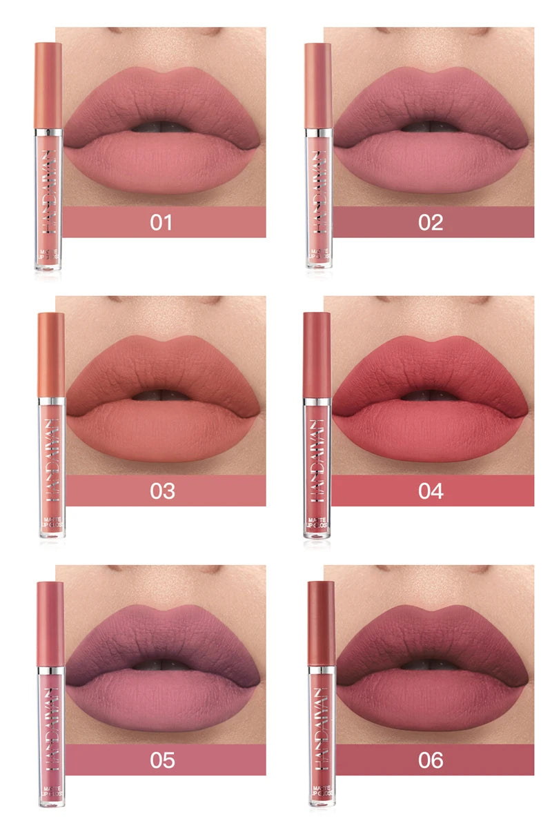 6Pcs/Box Makeup Lipstick Liquid Set Velvet Matte Gloss Lip Red Lipstick Nude Women Long Lasting Waterproof Beauty Cosmetic Kit