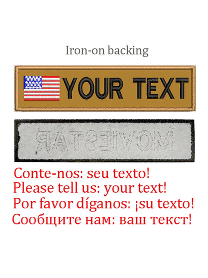 Embroidery Custom Patch  Hook And Loop Backing Iron On Sewing ID Tag Name Stripes For Clothing Dog Collar Harness Backpacks Hat