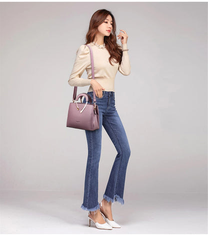 GENUINE VANDERWAH High Quality Leather Casual Tote Luxury Handbags Women Bags Designer Shoulder Crossbody Bags for Women 2024