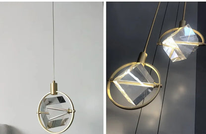 Crystal Led Pendant Lights Kitchen Fixture Suspension Bedside Hanging Lamp Nordic Loft Living Room Dining Room Indoor Home Decor