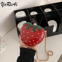 YoReAi New 3D Gun Shaped Chains Women Shoulder Bags Luxury Leather Crossbody Bag Lady High Quality Small Purses Clutch for Girls