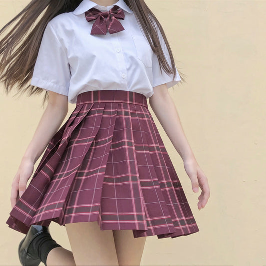 [Lycoris radiate] Short long sleeve Japanese Student Girls School Jk Uniform Top Large Middle High School Uniforms High Waist