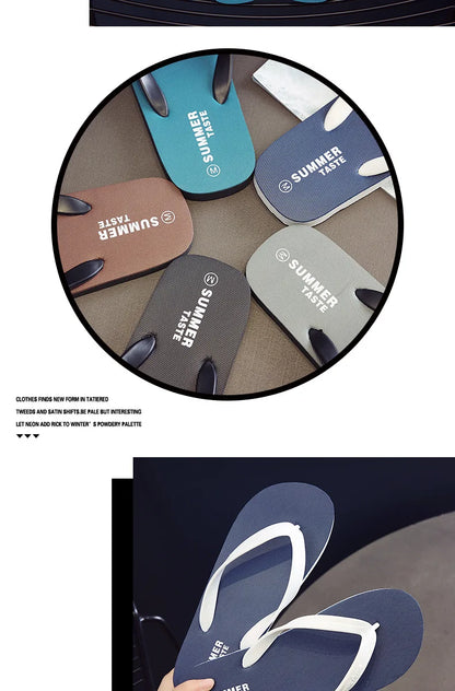 Men Shoes Summer Beach Sandals Anti-slip Fashion Outdoor Breathable Casual Couple Beach Sandal Flip Flops Shoes Slippers Men