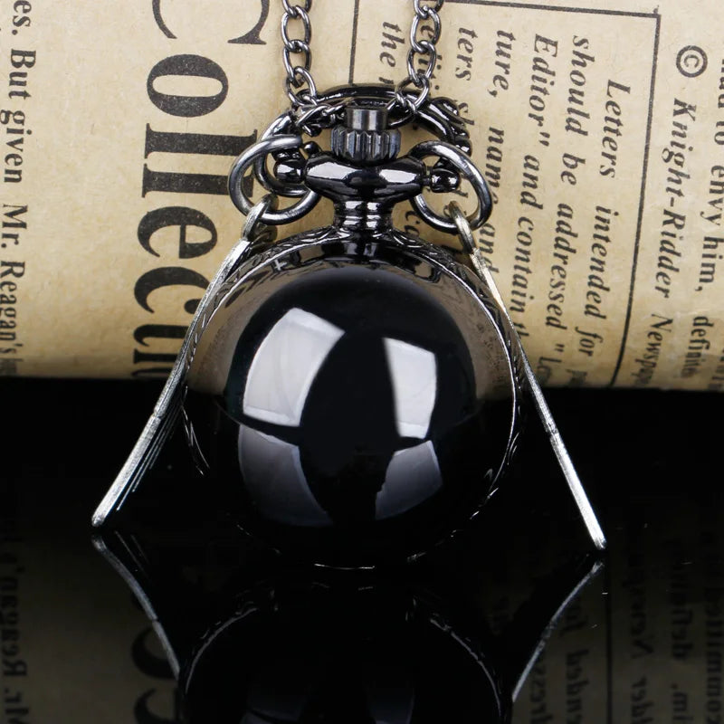 Steampunk Fashion Ball Quartz Pocket Watches With Pendant Necklace Chain Children Best Xmas Gifts