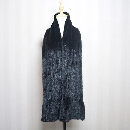 2026 Lady Luxury Authentic Mink Fur Shawl Scarf Winter 100%Natural Mink Fur Real Scarf Shawl Fashion Genuine Mink Fur Ponchos