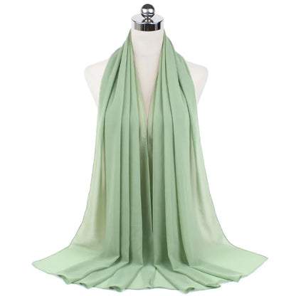 Muslim Chiffon Hijab Scarf Women Long Solid Color Head Wrap For Women Hijabs Scarves Ladies Muslim Veil Jersey Hijabs
