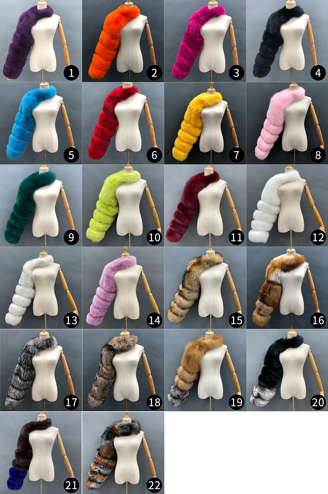Fur Sleeve Women Fashion Luxury Real Fox Fur Coat Single Sleeve New Arrival