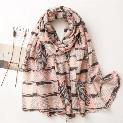 2020 New Fashion Print Summer Women cotton Scarf Polka Dot Beach Hijab Shawls and Wraps Female Foulard Echarpe Designer Bandana
