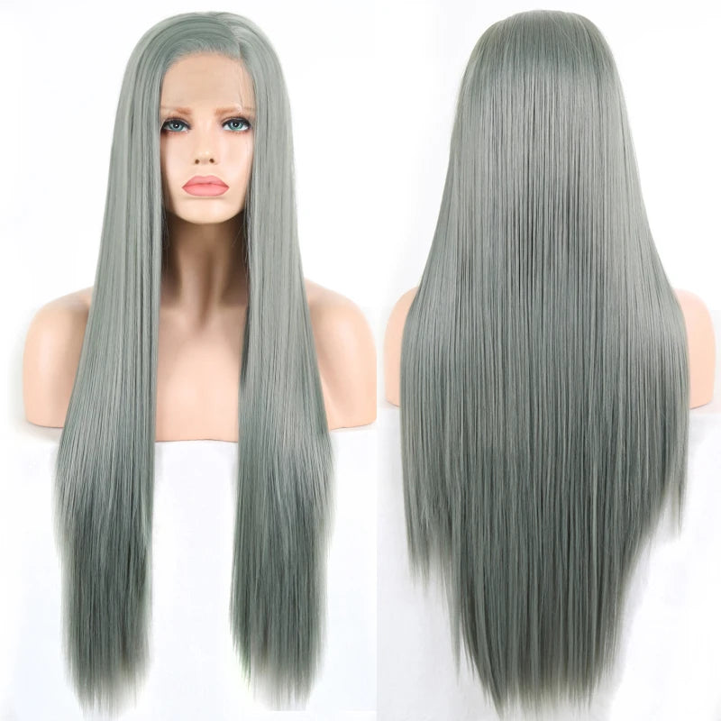 Charisma Blond Wigs Synthetic Lace Front Wig Long Silky Straight Lace Front Wig Heat Resistant Fiber Hair Cosplay Wigs For Women