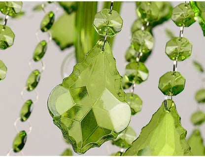 Luxury Green Crystal Chandelier Wedding Parlor Bedroom Villa Hanging Lamp Hotel Restaurant Cafe Bar E14 Candle Pendant Lights