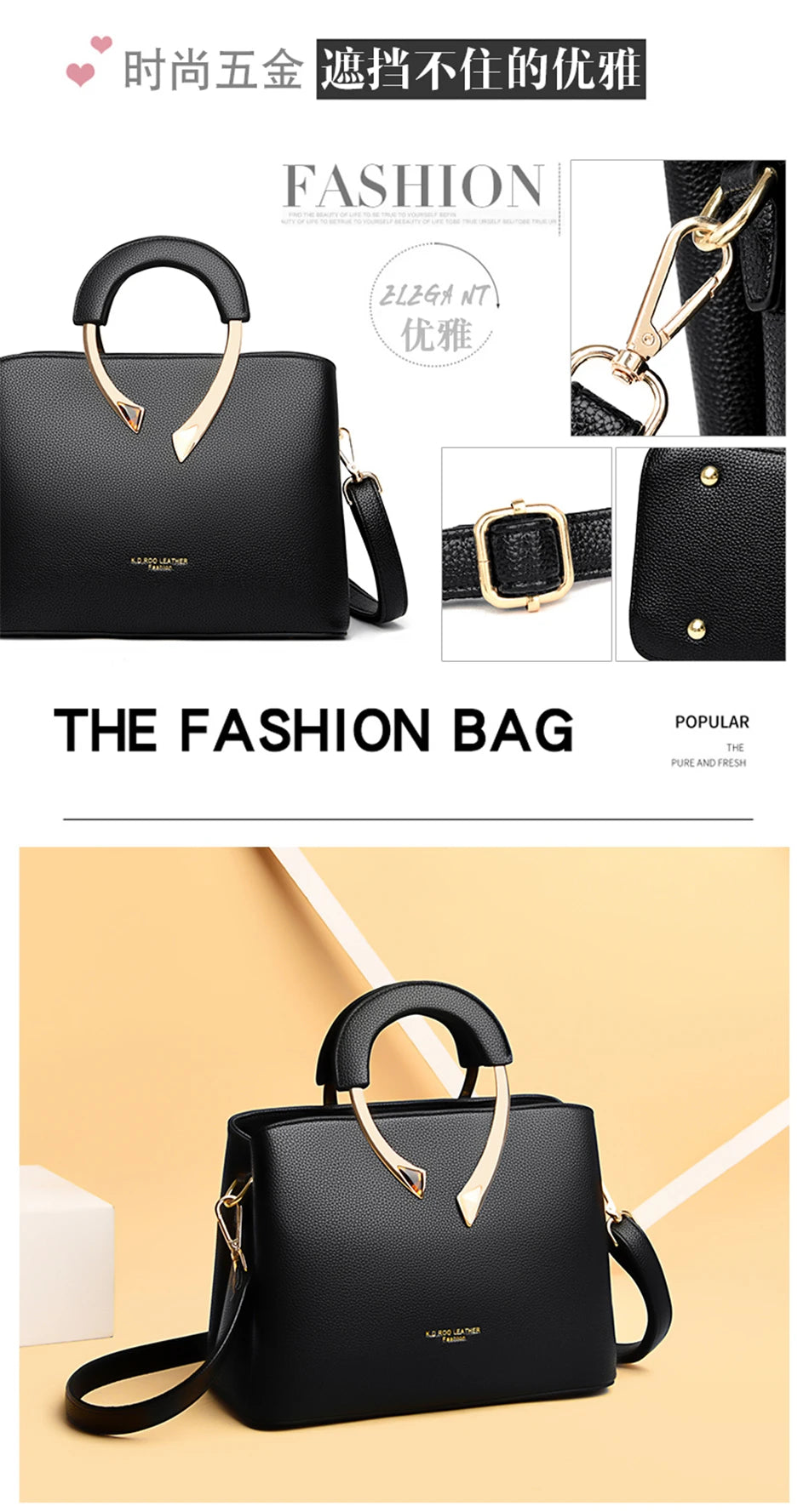 GENUINE VANDERWAH High Quality Leather Casual Tote Luxury Handbags Women Bags Designer Shoulder Crossbody Bags for Women 2024