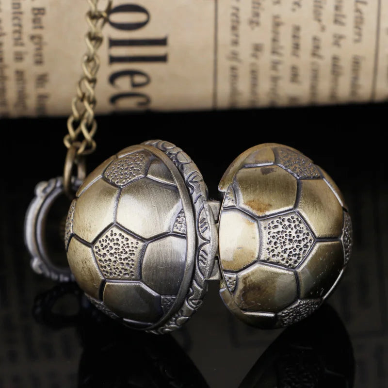 Steampunk Fashion Ball Quartz Pocket Watches With Pendant Necklace Chain Children Best Xmas Gifts