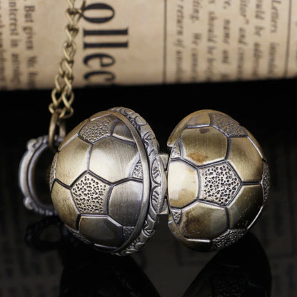 Steampunk Fashion Ball Quartz Pocket Watches With Pendant Necklace Chain Children Best Xmas Gifts