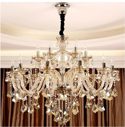 Modern Crystal Led Chandelier Cognic/TR GOLD/Silver K9 Large 6/8/10/15/18 Arm Living Room Lustres De Cristal Lighting Fixture