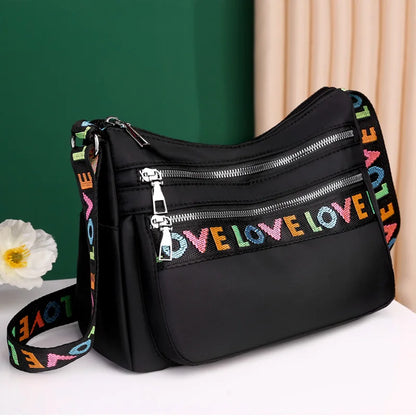 Women's Crossbody Bag Waterproof Nylon Oxford Shoulder Messenger Bags Casual Large Capacity Handbag Ladies Travel Shopping Tote