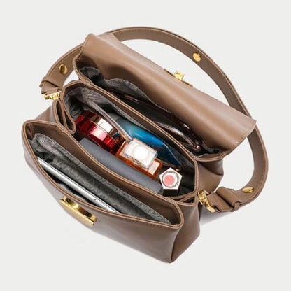 Leather Shoulder Bag for Women, Crossbody Bags, Multi Pockets, Adjustable Strap Purse, Luxury Handbag, Brand Design, Fashion