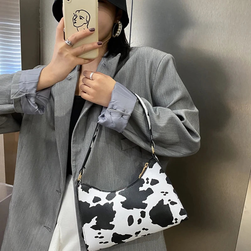 Gusure Fashion Leopard Pattern Shoulder Women Bag Hand Bag Personality Wild Pu Leather Designer Purses and Handbags