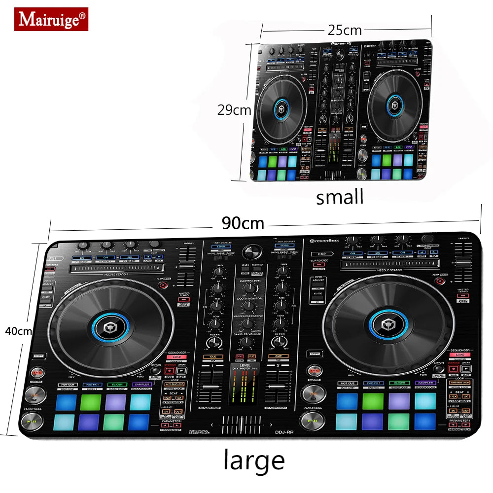 Mairuige Printing DJ Mixer Game RGB Big Mouse Pad Player Big Mouse Pad Computer Mouse Pad LED Backlit Keyboard Desktop Pad Desk