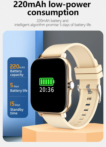 New Smart Watch Android IOS Phone 1.44 Inch Color Screen Bluetooth Call Blood Oxygen/Pressure Monitoring Smart Watch Women Men