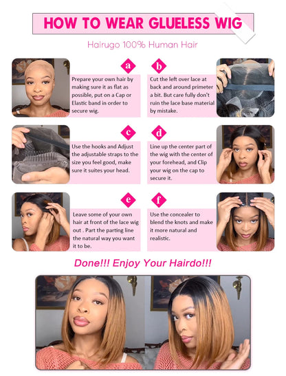 #27 Honey Blonde 13x4 Lace Front Wigs Human Hair Straight 4x4 Lace Closure Wigs Remy Straight Human Hair Wigs For Women HairUGo
