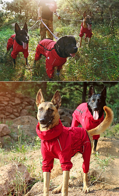 Waterproof Pet Dog Outdoor Jacket Clothes Winter Warm Coat  Big Jumpsuit Reflective Raincoat For Small Medium Large Dogs