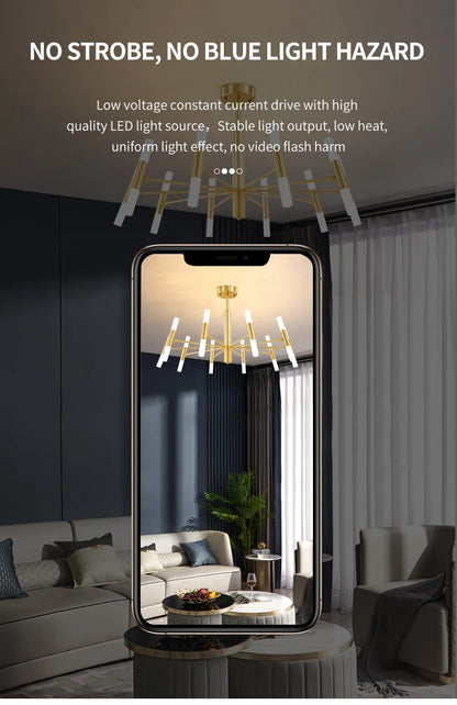 Lights For Living Room Dining Room Nordic Pendant Light Modern Ceiling Chandeliers Bedroom Decoration Lamp Gloden Light Fixrurn