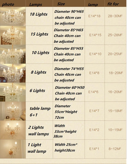 Modern European Style Gold/Silver Clear Crystal Chandelier K9 Hanging Light Fixture Clear Crystal Home Lighting Decor
