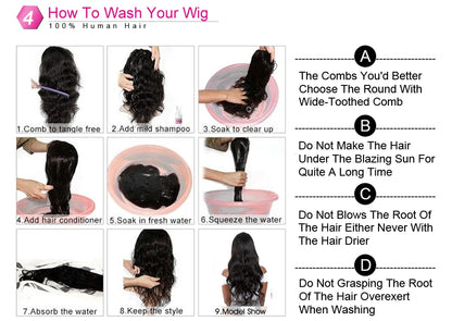 30 Inch Body Wave 13x4 13x6 Hd Transparent Lace Front Human Hair Wigs For Women 5x5 Closure Wig Pre Plucked  Lace Frontal Wig