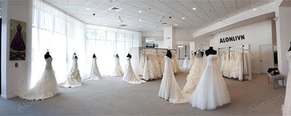 Alonlivn Custom Made Luxury Lace 2 In 1 Mermaid Wedding Dress Beading Embroidery Illusion Neck Trumpet Bridal Gowns