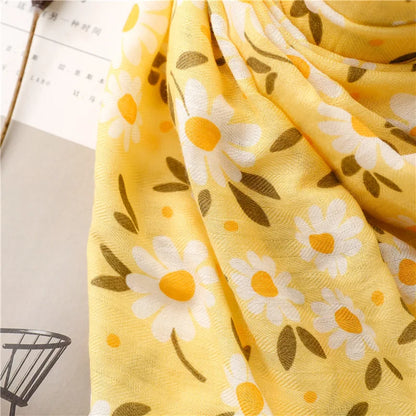 2026 Luxury Brand Ink Painting Floral Tassel Viscose Shawl Scarf Lady High Quality Pashmina Hijab and Wraps Foulard Muslim Sjaal