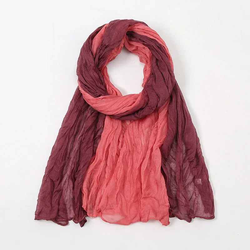 Spain Lovely Polka Floral Crinkle Viscose Shawl Scarf Lady Soft Thin Beach Wrap Pashmina Stole Bufandas Muslim Hijab 175*85Cm