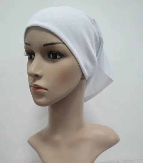 H065 plain tube hats Muslim Turban Pure Color Stretch Inner Hijabs For Caps Ready To Wear Women Head Scarf Under Hijab Bonnet