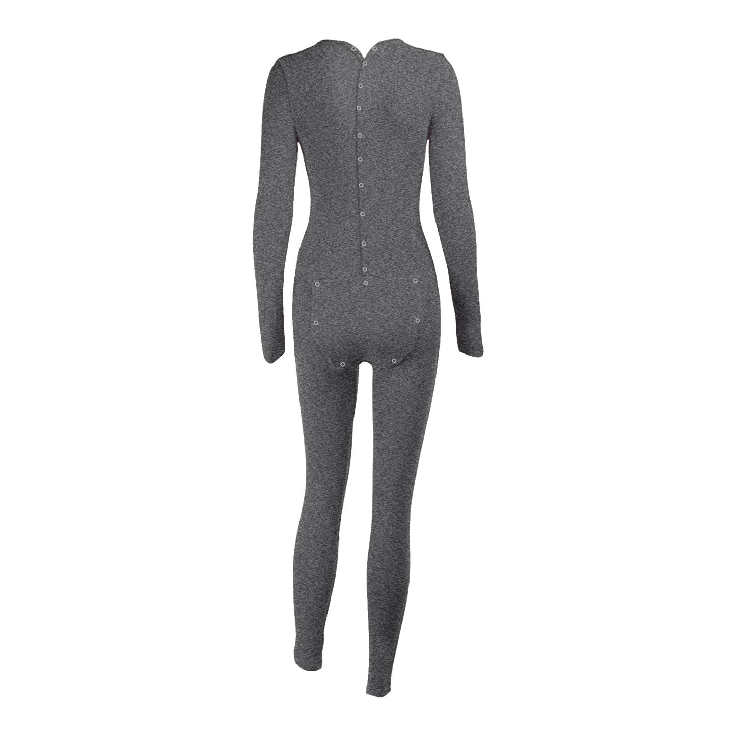 Sexy Pyjama Women's Jumpsuit Suit Button-down Front Back Butt Open Ass Flap Jumpsuit Pajamas Loungewear Buttoned Sleepwear