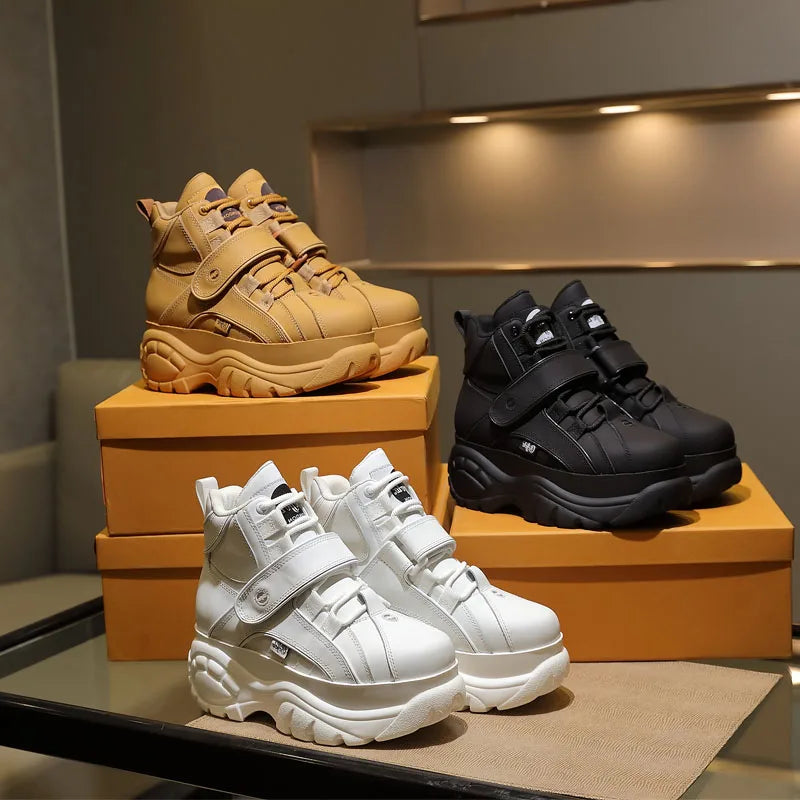 Top Quality Genuine Leather Shoes Platform London Women Casual Sneakers Imitacion Brand Luxury Dad Shoes ST487 ST488
